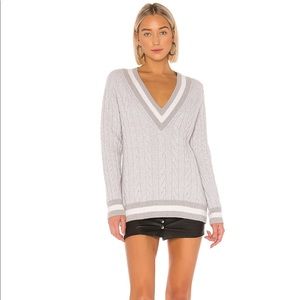 Theon Oversized Striped Cable-Knit Sweater